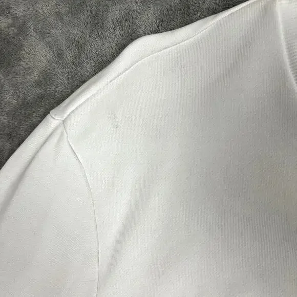 Hugo Boss Cotton Terry Sweatshirt Men L White Streetwear Reverse Spellout